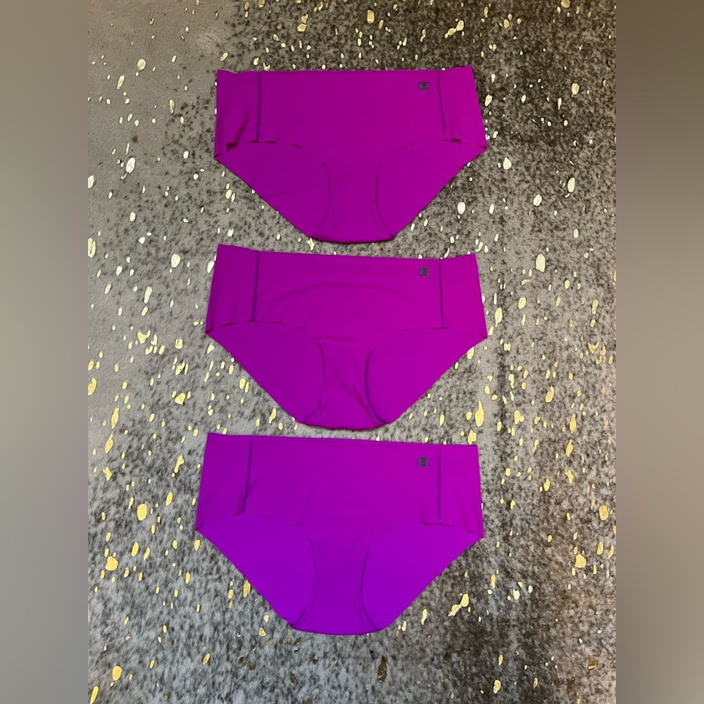 Champion Laser Cut Double Dry Hipster Panty NWOT (Lot of 3) Size L.   LA41CH
